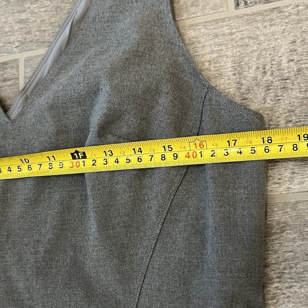 Banana Republic Womens Luxe Brushed Twill Sheath Dress Size 14 Gray Lined Career - Picture 8 of 9